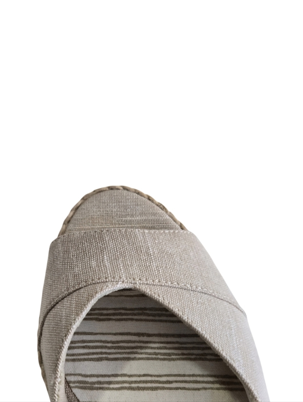 Coach and Four Open Peep-Toe Espadrille Canvas Shoe-EUC - Picture 7 of 11